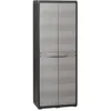 Image de vidaXL Armoire de rangement de jardin avec 3 Ã©tagÃ¨res Noir et gris