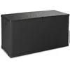 Image de Vidaxl BoÃ®te De Stockage De Jardin Anthracite 120x56x63 Cm Pp Rotin