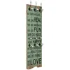 Image de vidaXL Porte-manteau mural avec 6 crochets 120 x 40 cm HAPPY LOVE