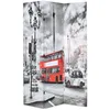 Image de vidaXL Cloison de sÃ©paration 120 x 170 cm Bus londonien Noir et blanc