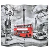Image de vidaXL Cloison de sÃ©paration 228 x 170 cm Bus londonien Noir et blanc