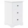 Image de Table De Chevet Mdf Et Bois De Pin 35 X 32 X 59 Cm