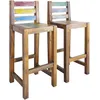 Image de Tabourets de bar 2 pcs Bois massif de rÃ©cupÃ©ration - VidaXL