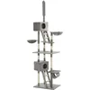 Image de Vidaxl Arbre Ã Chat Avec Griffoirs En Sisal 230-260 Cm Gris