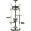 Image de Vidaxl Arbre Ã Chat Avec Griffoirs En Sisal 203 Cm Gris Et Blanc