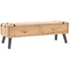 Image de Meuble Tv Bois De Sapin Massif 120 X 33 X 35 Cm