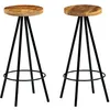 Image de Chaises De Bar 2 Pcs Bois De Manguier Solide