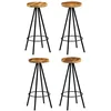 Image de Chaises De Bar Lot De 4 Bois De Manguier Solide Vidaxl Vidaxl