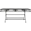 Image de Table basse pliante Style vintage MÃ©tal 100 x 50 x 45 cm Noir - vidaXL