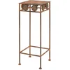 Image de Set de supports de plantes 3 pcs Style vintage MÃ©tal rouillÃ©