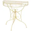 Image de Table d'appoint Vintage Demi-ronde MÃ©tal 72 x 36 x 74 cm DorÃ© - vidaXL