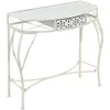 Image de Table D'appoint Style FranÃ§ais MÃ©tal 82 X 39 X 76 Cm Blanc