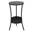 Image de Tables à manger de jardin VidaXL  Table de bistrot  métal noir 40x70 cm P31600590