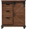 Image de vidaXL Armoire de rangement Bois de sapin massif 64x33,5x75 cm Marron