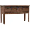 Image de Table Console Bois Massif De Sapin 131 X 35,5 X 75 Cm Marron
