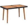 Image de Mobilier Ã DÃ®ner De Jardin 5 Pcs RÃ©sine TressÃ©e Noir Et Marron