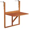 Image de Vidaxl Table Suspendue De Balcon 64,5x44x80 Cm Bois D'acacia Massif