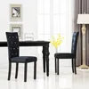 Image de vidaXL Chaises Ã  manger lot de 2 Noir Velours