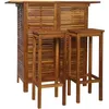 Image de Vidaxl Table Et Chaises De Bar 3 Pcs Bois D'acacia Massif
