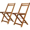 Image de Vidaxl Chaises De Bistro D'extÃ©rieur Lot De 2 Bois D'acacia Solide