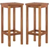 Image de Tabourets Bar Lot de 2 Bois Massif Acacia Jardin Terrasse 30,5x30,5x74 cm