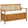 Image de Banc De Jardin Avec Dossier Confortable Et Coussins RÃ©sistants Au Vent Bois D'acacia Solide