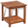 Image de Table D'appoint Bois D'acacia Massif 45 X 45 X 45 Cm