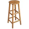 Image de Tabourets De Bar 2 Pcs Bois D'acacia Massif Repose-Pieds Finition RÃ©sistante Aux IntempÃ©ries