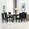 Image de vidaXL Chaises Ã  manger lot de 6 noir velours