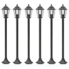 Image de vidaXL 6x Lampe de Jardin Ã  Piquet E27 Aluminium Bronze Ãclairage de Terrasse 44205