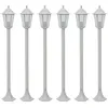 Image de Lampe De Jardin Ã Piquet 6 Pcs E27 110 Cm Aluminium Blanc Vidaxl Vidaxl
