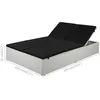 Image de Vidaxl Chaise Longue Avec Coussin RÃ©sine TressÃ©e Noir