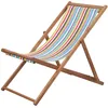 Image de Chaise Pliable De Plage Tissu Et Cadre En Bois Multicolore