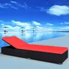 Image de Vidaxl Chaise Longue Avec Coussin RÃ©sine TressÃ©e Noir