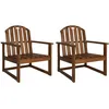 Image de Vidaxl Chaises De Jardin Lot De 2 Bois D'acacia Solide