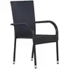 Image de Chaises d'extérieur VidaXL  Chaises d'extérieur  Lot de 2 Résine tressée Noir P31599778
