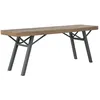 Image de Banc De Jardin Avec Cadre En Acier 120 Cm Bois D'acacia Solide