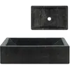 Image de Lavabo en Marbre Brillant Noir 45x30x12 cm Lavabo de Coiffeuse