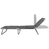 Image de Transats VidaXL  Chaise longue  pliable avec dossier réglable Gris P31600046
