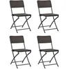 Image de Chaises Pliables De Jardin 4 Pcs Pehd Et Acier