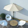Image de Vidaxl Parasol De Balcon Avec MÃ¢t En Aluminium Sable 270x144 Cm Demi