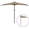 Image de vidaXL Parasol de balcon avec mÃ¢t en aluminium Taupe 300x150 cm Demi