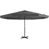 Image de vidaXL Parasol avec mÃ¢t en aluminium 500 cm Anthracite