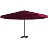 Image de Vidaxl Parasol D'extÃ©rieur Avec MÃ¢t En Aluminium 500 Cm Rouge Bordeaux
