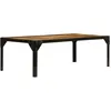 Image de vidaXL Table basse Bois massif de manguier brut et acier 110 cm