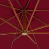 Image de Parasol en porte-Ã -faux avec mÃ¢t en bois 400 x 300 cm Bordeaux WIS