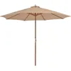 Image de Vidaxl Parasol D'extÃ©rieur Avec MÃ¢t En Bois 300 Cm Taupe