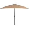 Image de vidaXL Parasol avec mÃ¢t en mÃ©tal 300 x 200 cm Taupe