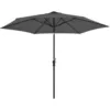 Image de Vidaxl Parasol D'extÃ©rieur Avec Led Et MÃ¢t En Acier 300 Cm Anthracite