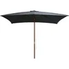 Image de Vidaxl Parasol D'extÃ©rieur Avec MÃ¢t En Bois 200 X 300 Cm Anthracite
